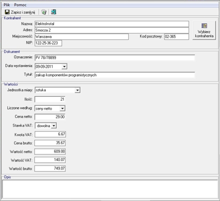 Manager Projektów - Wykonanie budżetu
